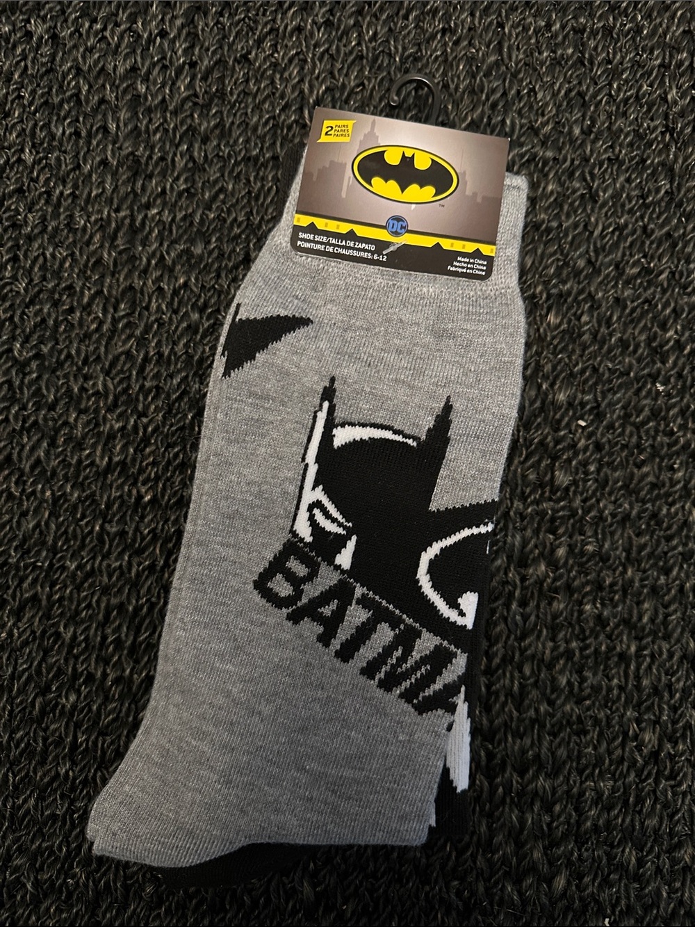 Batman DC Comics Socks - Two Pairs